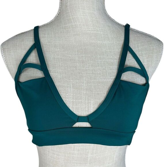 Tavik Swimwear Dark Teal Green Double Lined Bikini Top - Picture 2 of 11